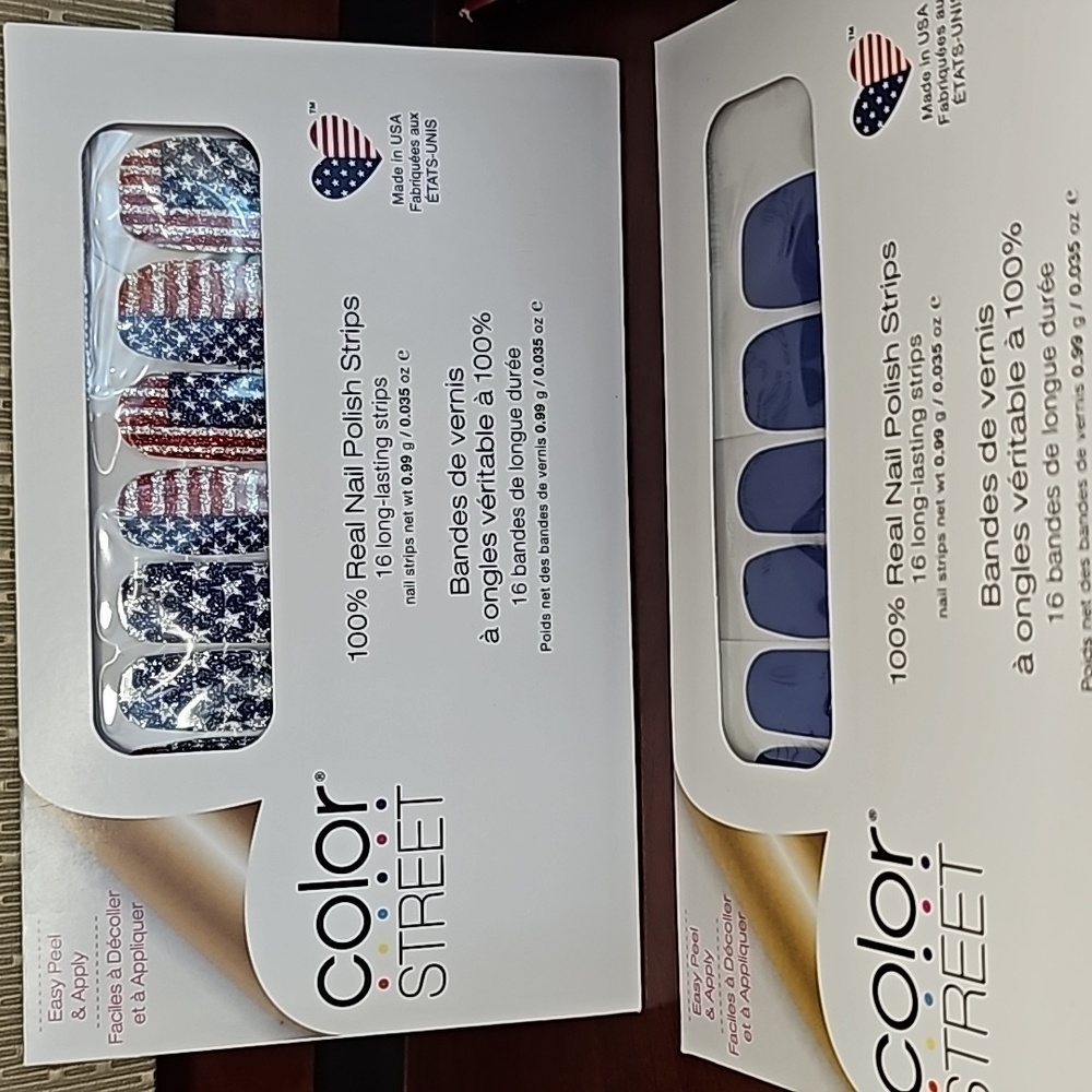 Color Street Nail Polish Strips- Greeking Out and Flagtime Gal